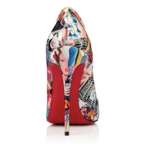 Christian Louboutin So Kate 120 Patent OH Xtian Black Red Blue Heel Pump 40.5 - Picture 9 of 9